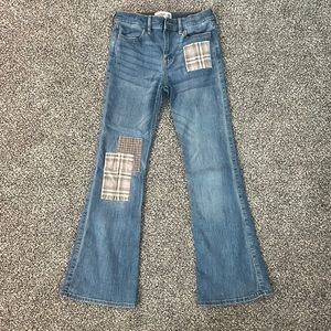 Abercrombie Kids High Rise Flare w patchwork